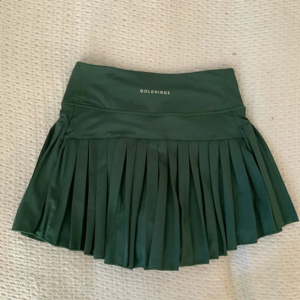 Revolve x Gold Hinge Forest Green Pleated Mini Tennis Golf Skort Skirt